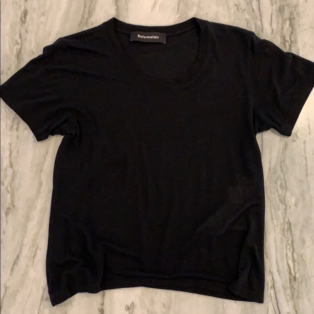 Black Reformation fitted T shirt
